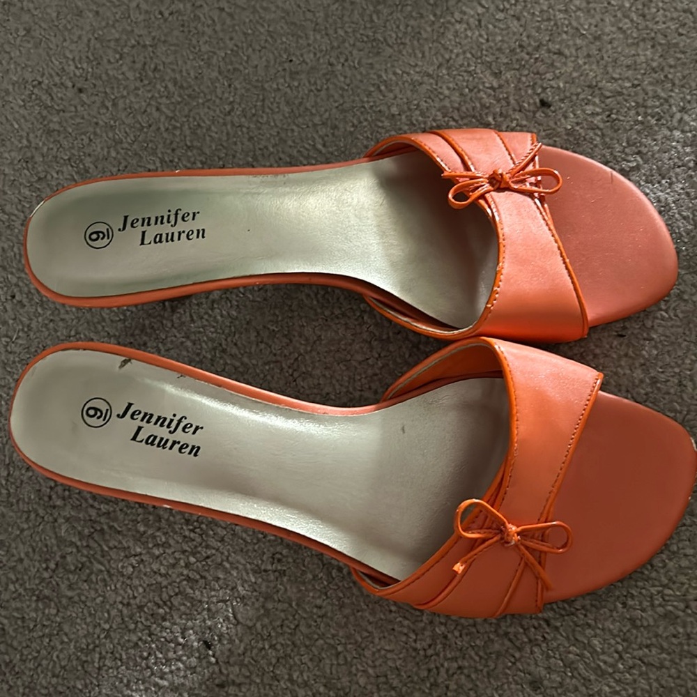 Orange size 9 women’s shoe